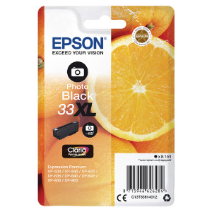 C13T33614012 Epson C13T33614012 33XL Bright Black Ink Cartridge 400 pages 8ml C13T33614012 Epson C13T33614012 33XL Bright Black Ink Cartridge 400 pages 8ml