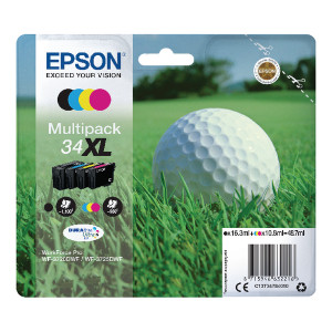 C13T34764010 Epson C13T34764010 34XL Ink Cartridge Multipack 163ml 3x108ml Pack qty 4 C13T34764010 Epson C13T34764010 34XL Ink Cartridge Multipack 163ml 3x108ml Pack qty 4