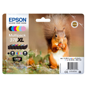 C13T37984010 Epson C13T37984010 378XL Ink Cartridge Multipack 112ml 3x93ml 2x103ml Pack qty 6 C13T37984010 Epson C13T37984010 378XL Ink Cartridge Multipack 112ml 3x93ml 2x103ml Pack qty 6