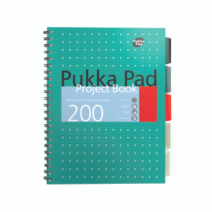 PP18518 Pukka Pad Metallic Cover Wirebound Project Book B5 Pack 3 8518-MET PP18518 Pukka Pad Metallic Cover Wirebound Project Book B5 Pack 3 8518-MET