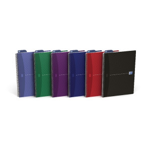 JD65114 Oxford Card Cover Wirebound Notebook A4 Assorted Pack 5 100105331 JD65114 Oxford Card Cover Wirebound Notebook A4 Assorted Pack 5 100105331