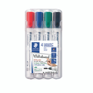ST28934 Staedtler Lumocolor 351 Drywipe Marker Assorted Pack 4 351 WP4