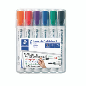 ST28941 Staedtler Lumocolor 351 Drywipe Marker Assorted Pack 6 351 WP6