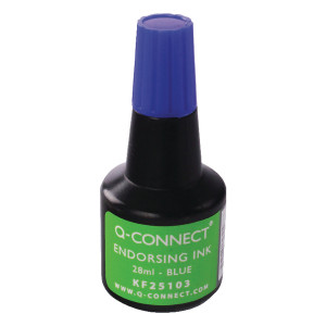 KF25103Q Q-Connect Endorsing Ink 28ml Blue Pack 10 KF25103Q