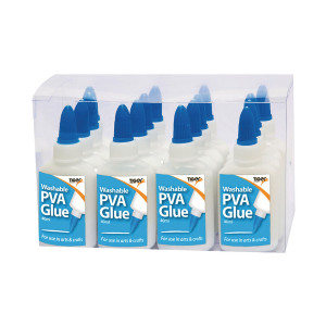 TGR5596 Tiger 40ml Washable PVA Glue Dries clear anti-clog dispenser Pack 16 301559 TGR5596 Tiger 40ml Washable PVA Glue Dries clear anti-clog dispenser Pack 16 301559