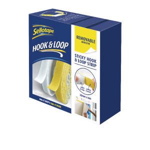 SE05817 Sellotape Sticky Hook Loop Strip Removable 6m 2055786 SE05817 Sellotape Sticky Hook Loop Strip Removable 6m 2055786