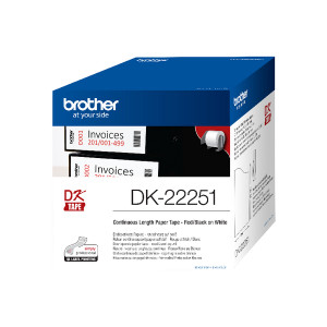 BA76674 Brother Paper Labelling Tape Continuous Roll Black Red on White 62mmx15 24m DK-22251 BA76674 Brother Paper Labelling Tape Continuous Roll Black Red on White 62mmx15 24m DK-22251