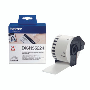 BA66575 Brother Continuous Non-Adhesive Paper Roll Black on White 54mm DKN55224 BA66575 Brother Continuous Non-Adhesive Paper Roll Black on White 54mm DKN55224
