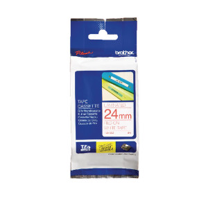 BA68546 Brother P-Touch Tape 24mm Red on White TZE252 BA68546 Brother P-Touch Tape 24mm Red on White TZE252