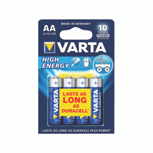 VR74769 Varta AA High Energy Battery Alkaline Pack 4 4906620414
