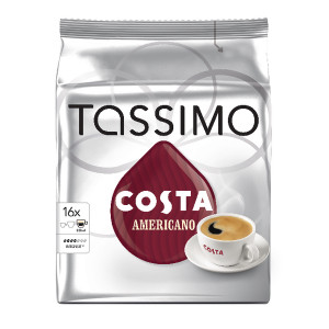 KS77738 Tassimo Costa Americano Coffee 144g Capsules 5 Packs 16 973566 KS77738 Tassimo Costa Americano Coffee 144g Capsules 5 Packs 16 973566