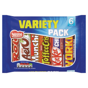 NL47197 Nestle Variety 6 Pack Chocolate Bars 264g 12297992 NL47197 Nestle Variety 6 Pack Chocolate Bars 264g 12297992