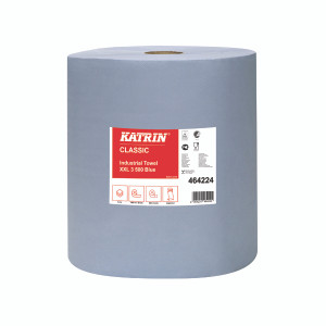 KZ46422 Katrin Classic Industrial Hand Towel Roll 3-Ply Blue 500 Sheets Pack 2 464224 KZ46422 Katrin Classic Industrial Hand Towel Roll 3-Ply Blue 500 Sheets Pack 2 464224