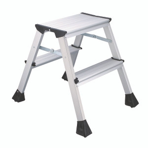 2W05001 2Work Mini 2-Step Ladder Metal 460mm L2