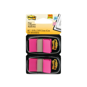 3M92058 Post-it Index Tabs Dispenser with Pink Tabs Pack 2 680-BP2EU