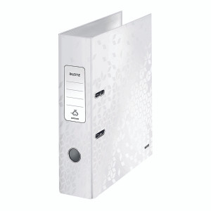 LZ53303 Leitz 180 WOW Lever Arch File A4 80mm White Pack 10 1005001