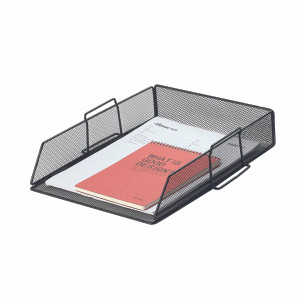KF17293 Q-Connect Stackable Letter Tray Black KF17293