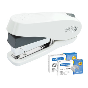 HT01515 Rapesco ECO Luna Less Effort Stapler Capacity 50 Sheets White 1467