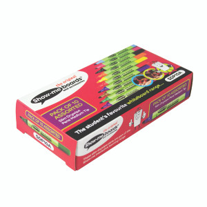 EG60225 Show-me Drywipe Marker Medium Tip Assorted Pack 10 SDP10A EG60225 Show-me Drywipe Marker Medium Tip Assorted Pack 10 SDP10A