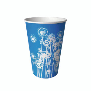 AU32220 Aqua Swirl 7oz Paper Water Cup Pack 100