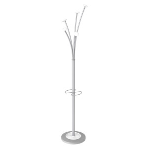 ALB14293 Alba Festival Coat Stand Silver White - High capacity coat stand with umbrella holder PMFESTY2BC ALB14293 Alba Festival Coat Stand Silver White - High capacity coat stand with umbrella holder PMFESTY2BC