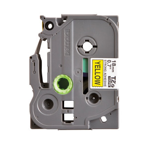 BA69220 Brother TZe Black on Yellow Labelling Tape 18mm x 8m TZES641