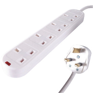GR40236 Connekt Gear UK 4-Gang Mains Power Surge Protected Extension Block 5m 27-4050s GR40236 Connekt Gear UK 4-Gang Mains Power Surge Protected Extension Block 5m 27-4050s