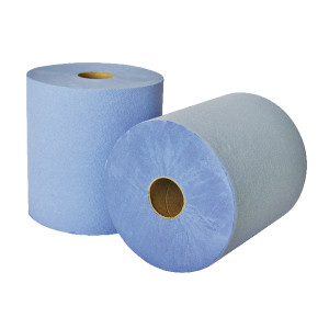 NH67184 Leonardo 2-Ply Laminated Hand Towel Roll Blue Pack 6 RTB175DS NH67184 Leonardo 2-Ply Laminated Hand Towel Roll Blue Pack 6 RTB175DS