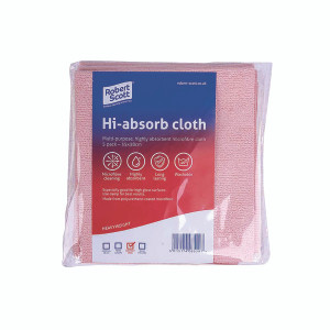 CNT08529 Robert Scott Hi-Absorb Microfibre Cloth Red Pack 5 103986RED CNT08529 Robert Scott Hi-Absorb Microfibre Cloth Red Pack 5 103986RED