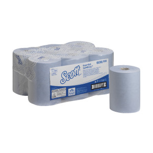 KC05086 Scott Essential Slimroll Hand Towel Roll Blue 190m Pack 6 6696 KC05086 Scott Essential Slimroll Hand Towel Roll Blue 190m Pack 6 6696