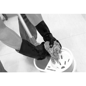 HEA00066 Shield Industrial Rubber Gloves Black Size 9 GI 6406