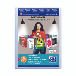 JD79450 Oxford Display Book 20 Pocket PP A4 Clear 100206088 JD79450 Oxford Display Book 20 Pocket PP A4 Clear 100206088