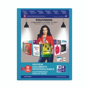 JD79511 Oxford Display Book 40 Part PP A4 Blue 100206231 JD79511 Oxford Display Book 40 Part PP A4 Blue 100206231