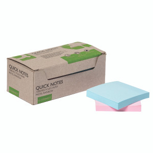 KF17324 Q-Connect Recycled Notes 76x76mm Pastel Rainbow Pack 12 KF17324 KF17324 Q-Connect Recycled Notes 76x76mm Pastel Rainbow Pack 12 KF17324