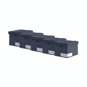 BB76831 Bankers Box Decor Storage Box Grey Pack 5 4482801 BB76831 Bankers Box Decor Storage Box Grey Pack 5 4482801