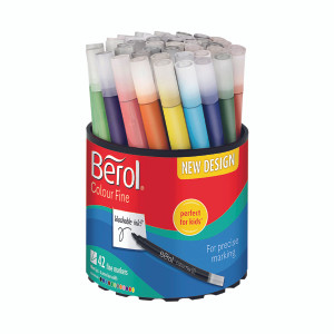 BR30074 Berol Colourfine Pens Assorted Pack 42 CFT S0376490
