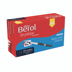 BR84897 Berol Drywipe Pen Broad Black Pack 192 1984897 BR84897 Berol Drywipe Pen Broad Black Pack 192 1984897