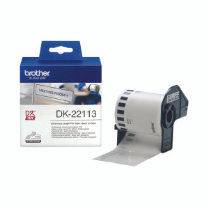 BA63001 Brother Black on Clear Continuous Length Film Tape 62mm DK22113 BA63001 Brother Black on Clear Continuous Length Film Tape 62mm DK22113
