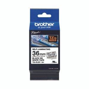 BA80642 Brother P-Touch 36mm Black on White Labelling Tape TZE-SL261 BA80642 Brother P-Touch 36mm Black on White Labelling Tape TZE-SL261