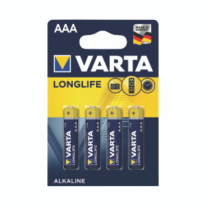 VR52507 Varta Longlife AAA Battery Pack 4 04103101414 VR52507 Varta Longlife AAA Battery Pack 4 04103101414