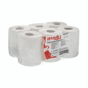 KC05158 WypAll L10 Food Hygiene Centrefeed Paper Rolls 1-Ply 6 Rolls 430 Wipes White Pack 2580 6222 KC05158 WypAll L10 Food Hygiene Centrefeed Paper Rolls 1-Ply 6 Rolls 430 Wipes White Pack 2580 6222