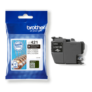 Brother LC-421BK Black Ink Cartridge 200 pages