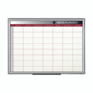 BQ07333 Bi-Office Magnetic Week Planner 900 x 600mm GA0333170