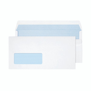Blake PurelyEveryday Dl 90gsm Self Seal White Window Envelopes (Pack of 50) 13884/50PR Blake PurelyEveryday Dl 90gsm Self Seal White Window Envelopes (Pack of 50) 13884/50PR
