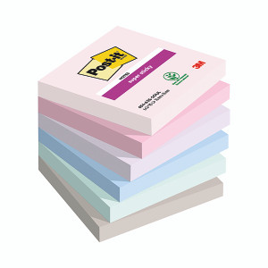 Post-it Super Sticky Notes Soulful 76x76mm 90 (Pack of 6) 7100259204 Post-it Super Sticky Notes Soulful 76x76mm 90 (Pack of 6) 7100259204
