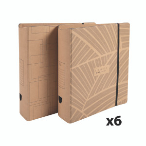 Exacompta Eterneco Lever Arch File 80mm A4 Assorted (Pack of 6) 53947E Exacompta Eterneco Lever Arch File 80mm A4 Assorted (Pack of 6) 53947E