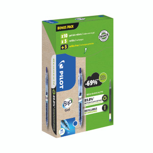 Pilot B2P 10 Gel Ink Rollerball Pens 10 Refills Medium Tip Blue (Pack of 20) WLT556206 Pilot B2P 10 Gel Ink Rollerball Pens 10 Refills Medium Tip Blue (Pack of 20) WLT556206