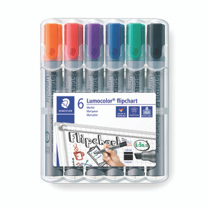 Staedtler Flipchart Marker Assorted (Pack of 6) 356Wp6 Staedtler Flipchart Marker Assorted (Pack of 6) 356Wp6