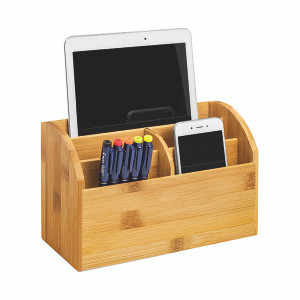 CEP Silva Bamboo Desk Tidy Woodgrain 2240020301 CEP Silva Bamboo Desk Tidy Woodgrain 2240020301