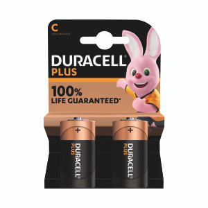 Duracell Plus C Battery Alkaline 100% Life (Pack of 2) 5009810 Duracell Plus C Battery Alkaline 100% Life (Pack of 2) 5009810